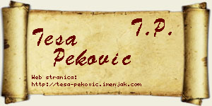 Teša Peković vizit kartica